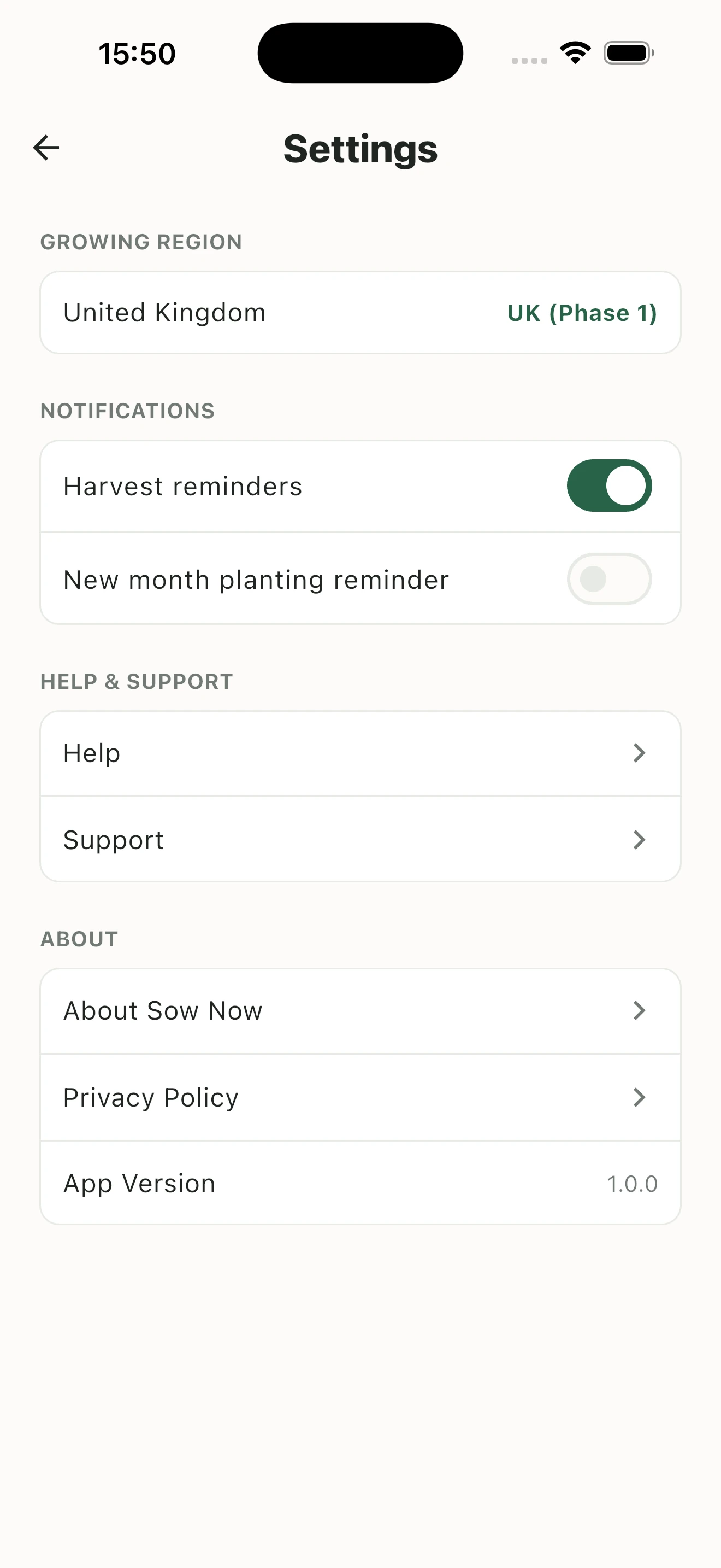 Sow Now showing crops to sow in August